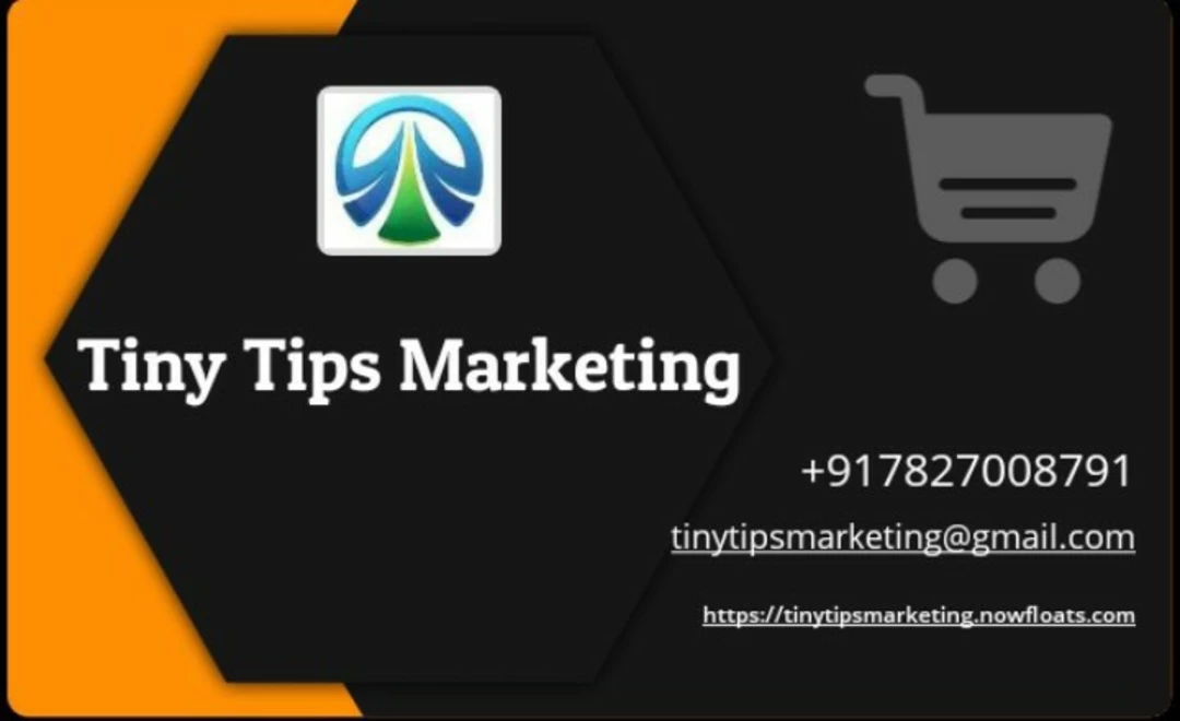 Visiting card store images of Tiny Tips Marketing