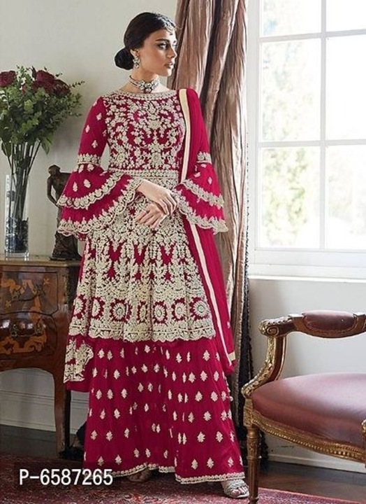Stylish net embroidery dress with dupatta  uploaded by business on 10/22/2022