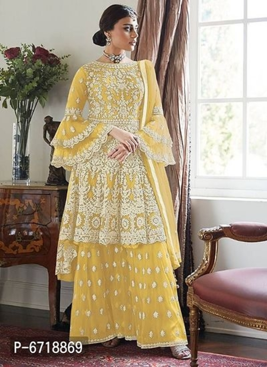 Stylish net embroidery dress with dupatta  uploaded by Career Fashion Street on 10/22/2022