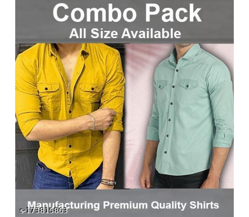Combo double pocket shirts for men uploaded by business on 10/23/2022