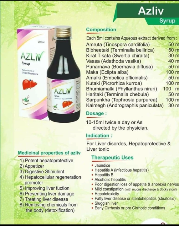 AZLIV Syrup 200ml uploaded by Chaya Lifesciences on 10/23/2022