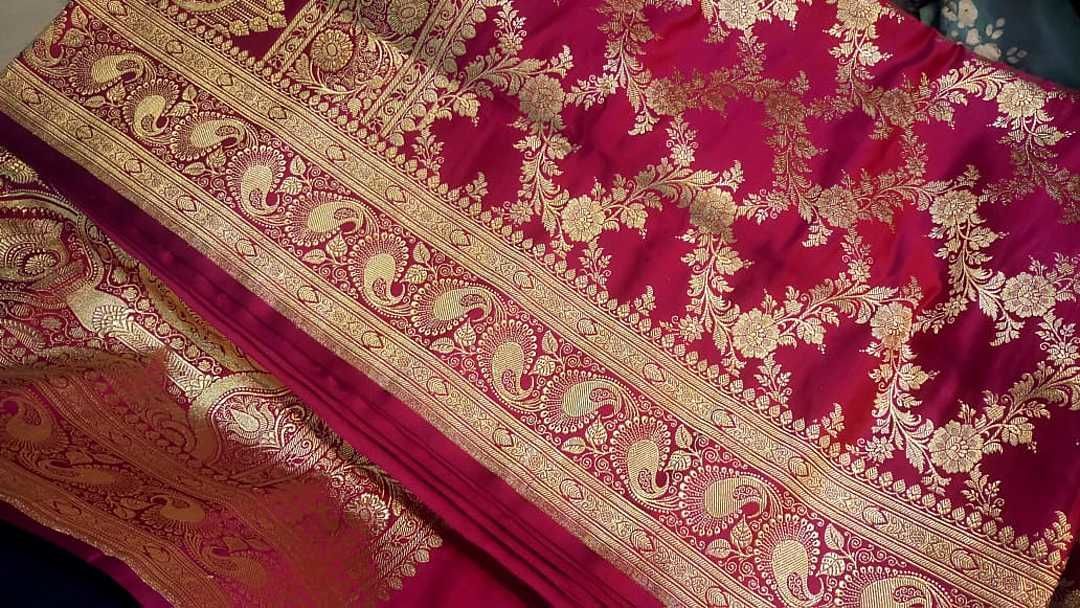 100%pure handmade satin banarasi silk saree. uploaded by business on 1/12/2021