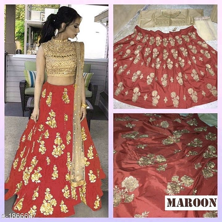 _Look beautiful and stunning in this TAFETTA SILK lehenga that is a perfect attire for you to look t uploaded by business on 1/13/2021