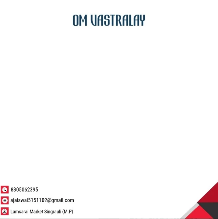 Post image Om Vastralay has updated their profile picture.