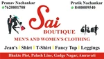 Business logo of Sai boutique men's wear ledies wear