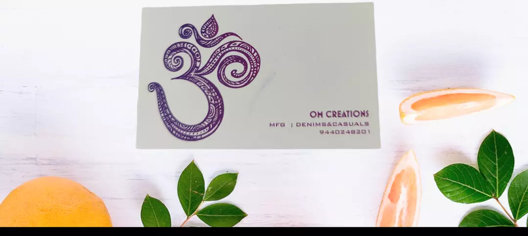 Visiting card store images of OM CREATIONS