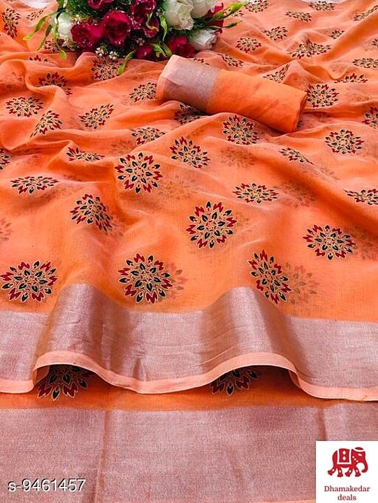 Linen sarees uploaded by business on 1/13/2021