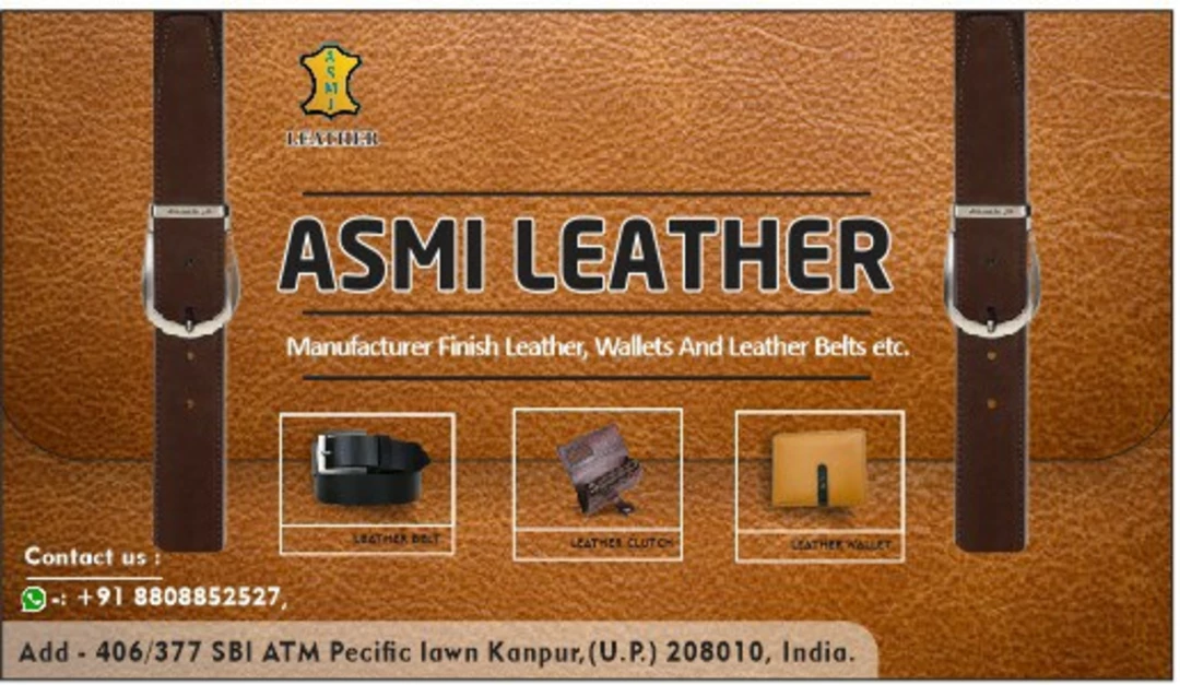 Visiting card store images of ASMI LEATHERS