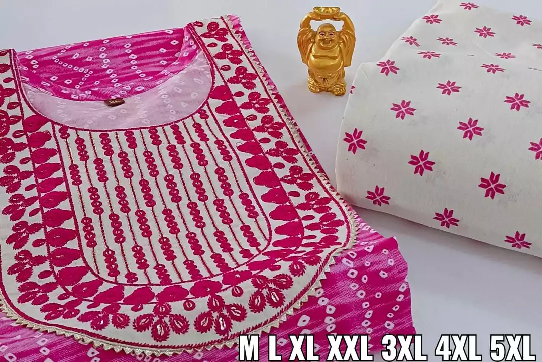 Post image New stock 
Embroidery work kurti WITH pant set 
Size:M L XL XXL 3XL 4XL 5XL
PRICE:699/
