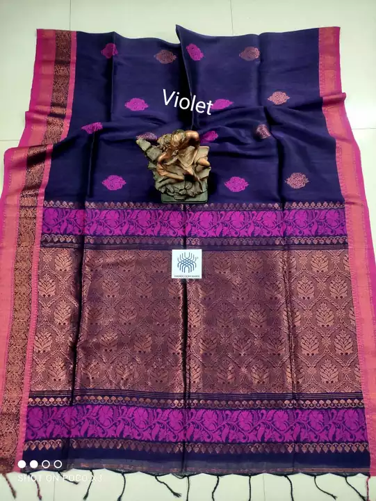 Cotton Handloom Copper Jari Saree 1 uploaded by business on 10/27/2022
