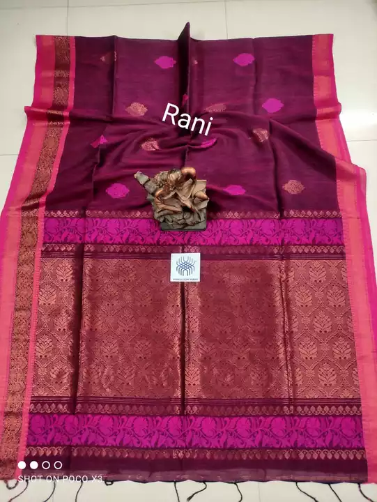 Cotton Handloom Copper Jari Saree 2 uploaded by business on 10/27/2022