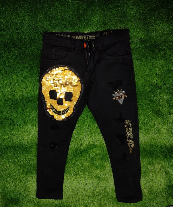 Funky Skull Black Jeans uploaded by business on 10/27/2022