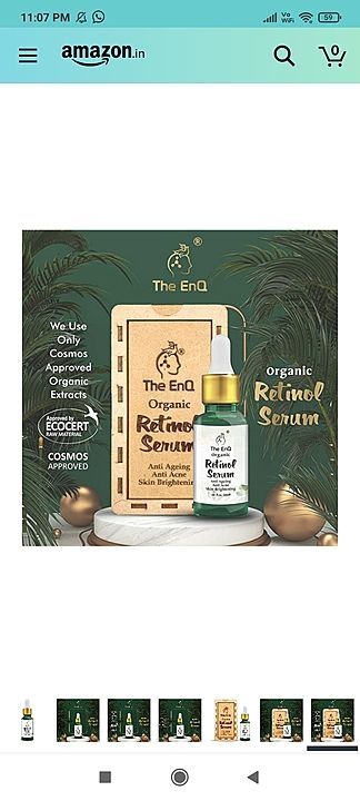The EnQ Organic Retinol Serum uploaded by Ranjurajendra Traders on 1/13/2021
