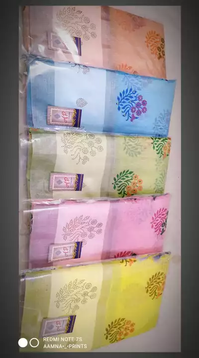 Linen printed wark saree uploaded by business on 10/27/2022