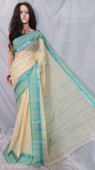 Handloom tant saree (pure cotton) uploaded by business on 10/28/2022