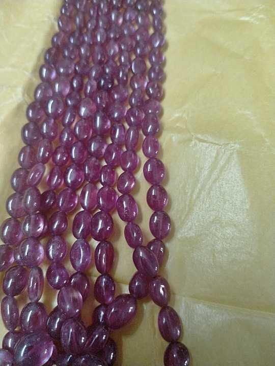 Ruby glass field ovel beads uploaded by Jaipur jewels on 1/14/2021
