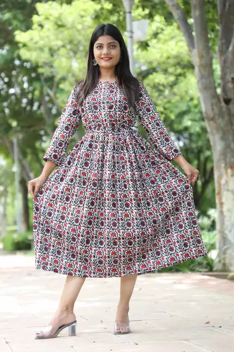 Long Dress  uploaded by Ashoka bagru print on 10/29/2022