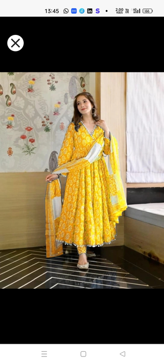 Post image I want to buy 10 pieces of Rayon Anarkali suit with pompo. Please send price and products.