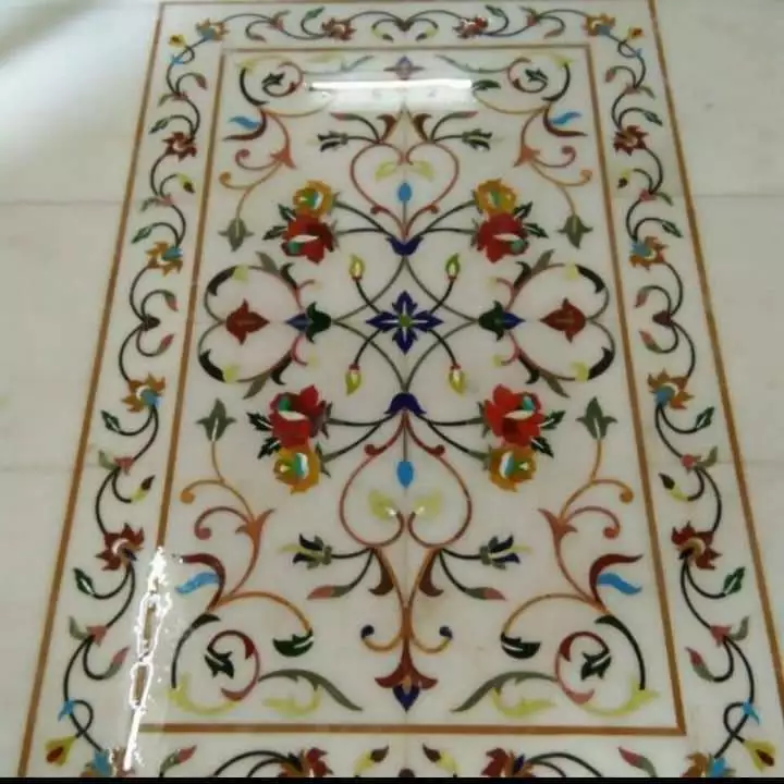 Inlay work in Makrana white marble uploaded by RG Sangemarmar on 10/29/2022
