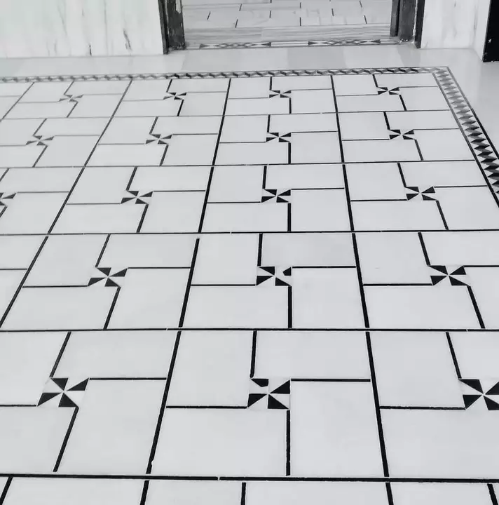 Makrana white marble floor work design uploaded by RG Sangemarmar on 10/29/2022