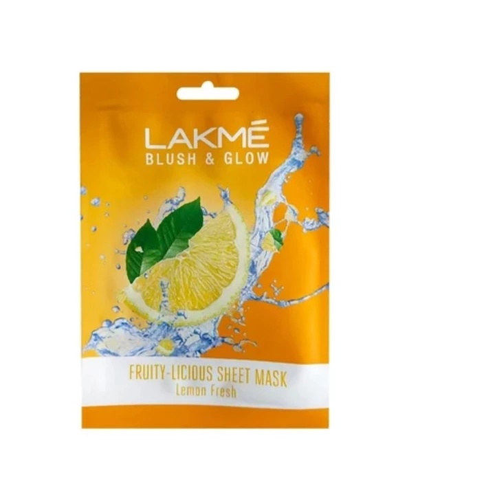 Lakme blush & glow lemon fresh sheet mask 10U × 25ml ( MRP 1000/- ) uploaded by business on 10/29/2022