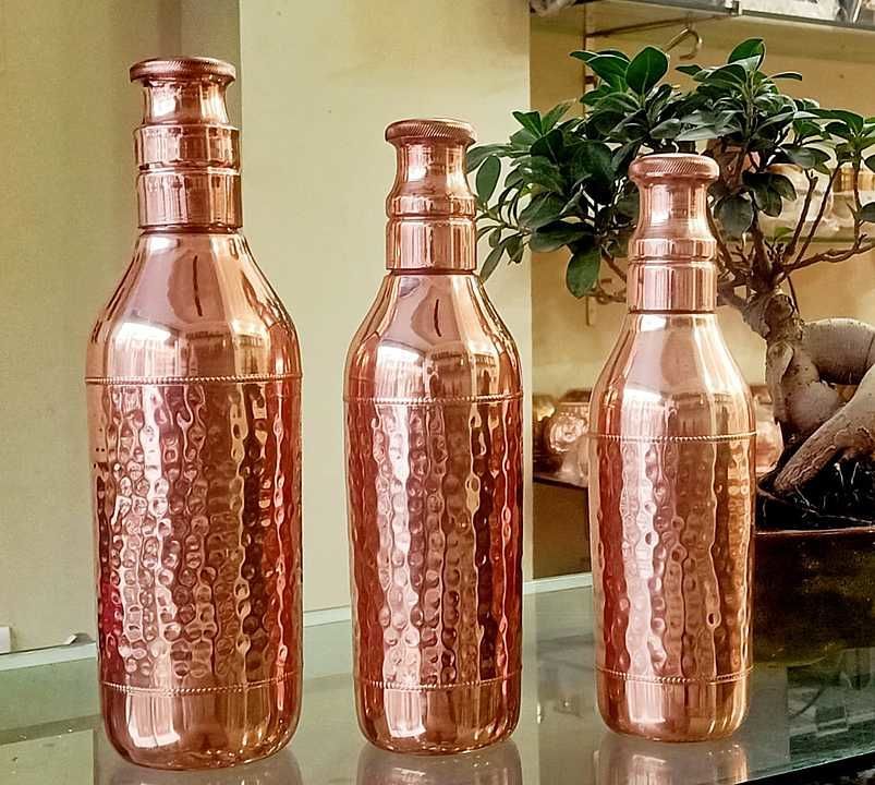 Copper water bottle uploaded by The amrit life on 1/14/2021