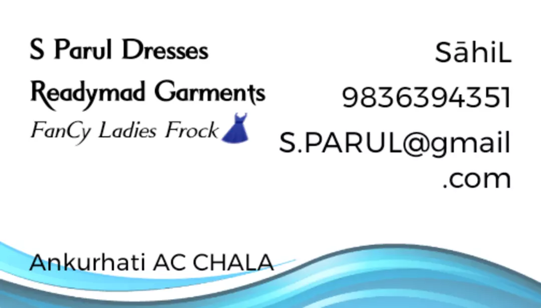Visiting card store images of S.PARUL.DRESSES