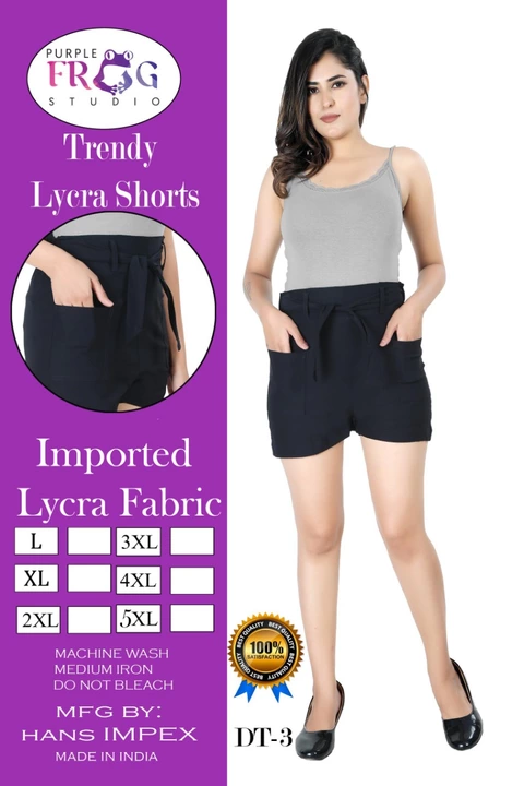 Trendy Lycra Tie Knot Shorts uploaded by Hans Impex on 10/30/2022
