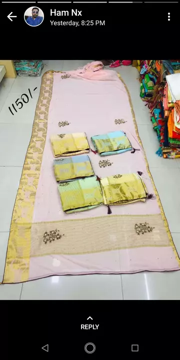 Chiffon chit pallu sarees  uploaded by business on 10/30/2022