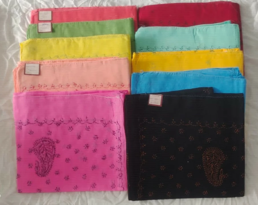 Chicken Sarees Collection uploaded by SR CHIKAN FACTORY on 10/30/2022