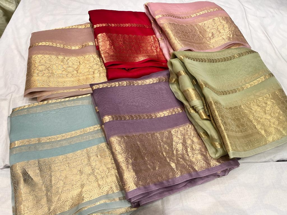 Organza silk sarees (6 colour set) uploaded by business on 10/30/2022