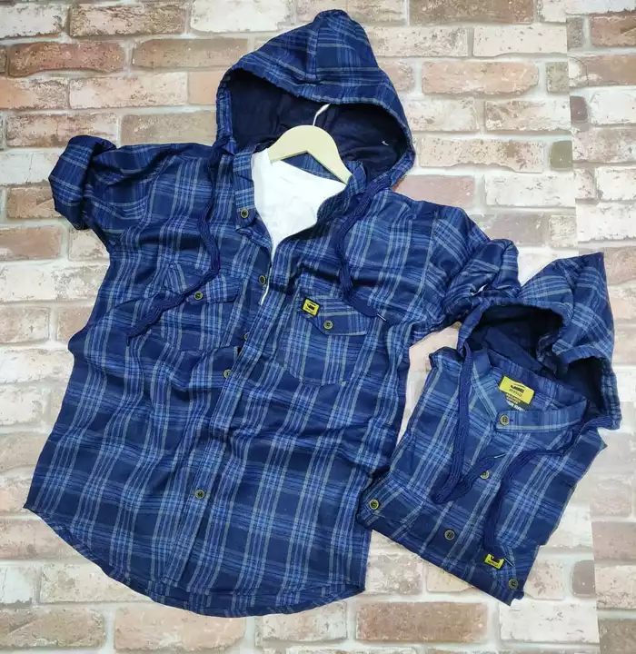 _Checked Shirt with Hood_ uploaded by Women_wholesale_hub on 10/30/2022