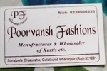 Business logo of Poorvansh fashions