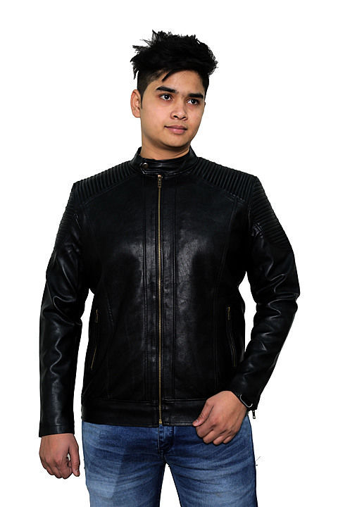 SS BLACK LEATHER JACKET FOR MEN uploaded by business on 1/14/2021