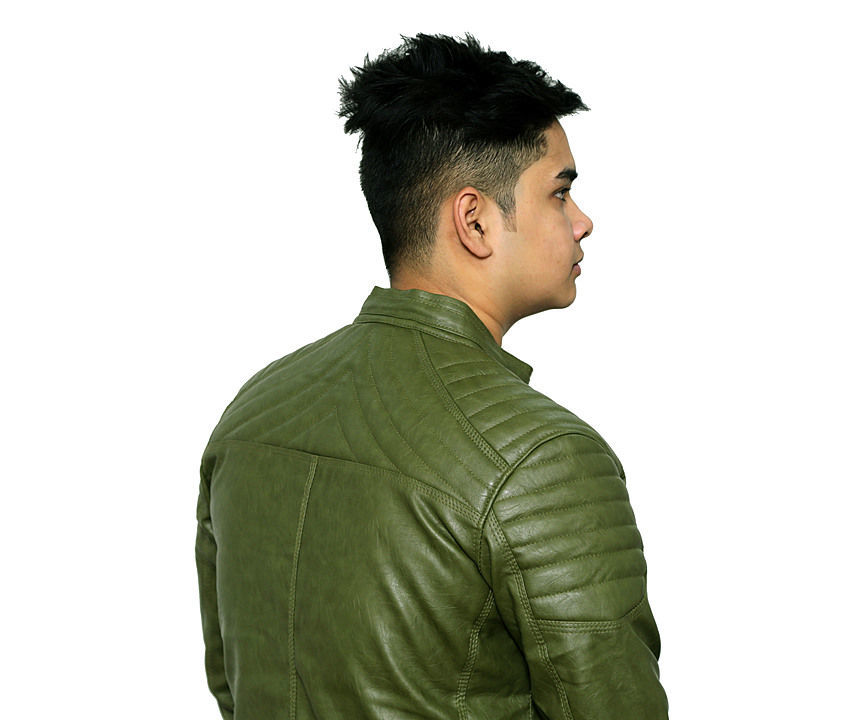 SST GREEN LEATHER JACKET FOR MEN  uploaded by TURAAB CRAFTS OPC PVT LTD on 1/14/2021