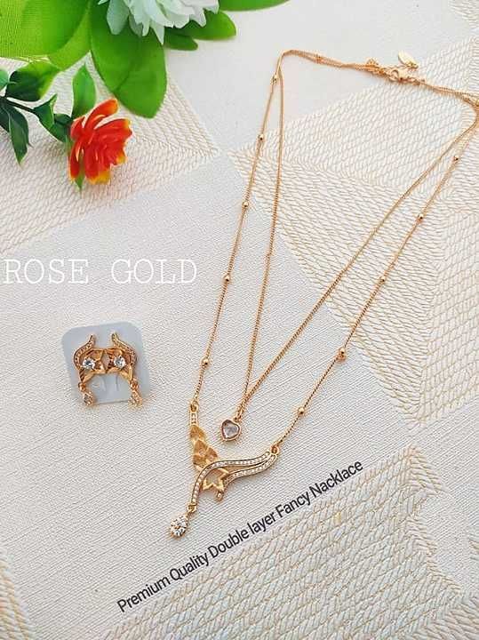 Rose gold mangalsutra uploaded by business on 1/14/2021