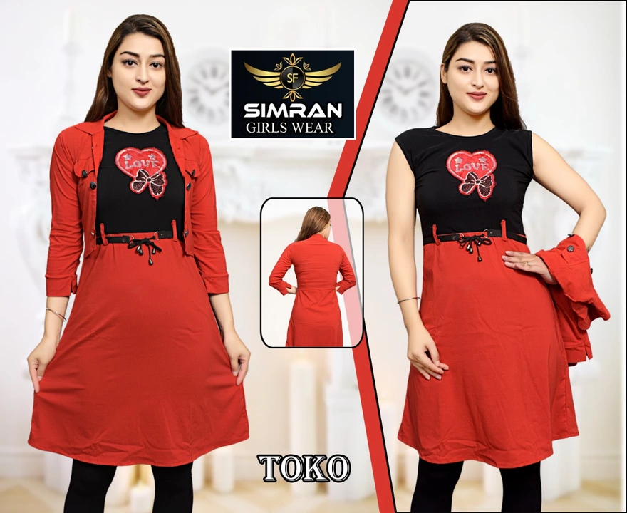 2 pees drees uploaded by Simran fashion  girl' wear on 10/31/2022