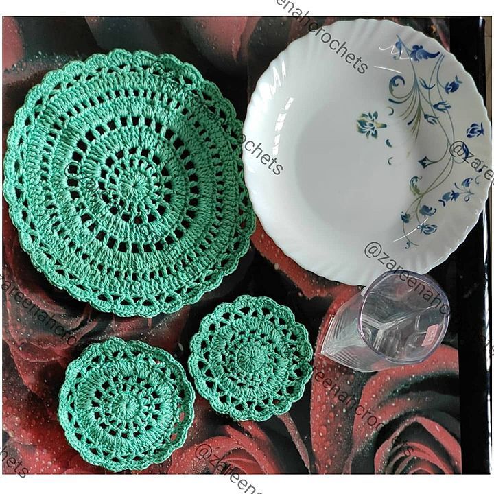 Crochet Cup and Saucer Mat Set uploaded by Zareenah Crochets on 1/15/2021