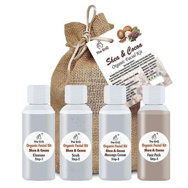 The EnQ Organic Shea Cocoa Facial Kit - 4 steps 140 gms uploaded by Ranjurajendra Traders on 1/15/2021