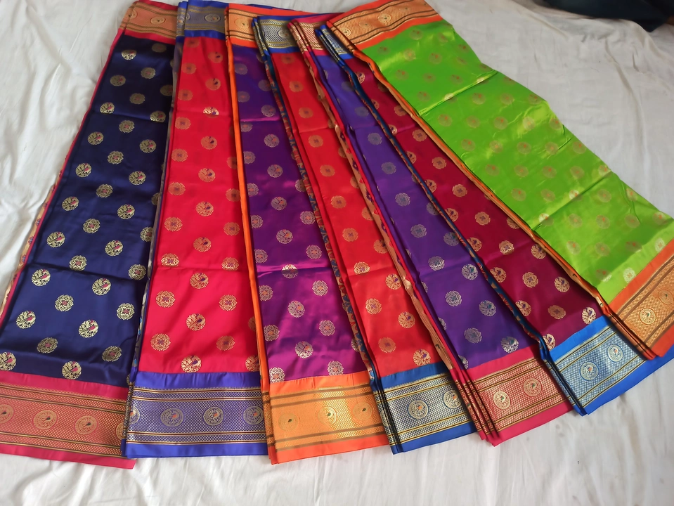Post image Semi paithani All ware Available color Mrp 3300/- Shipping free Contact number 8888219923