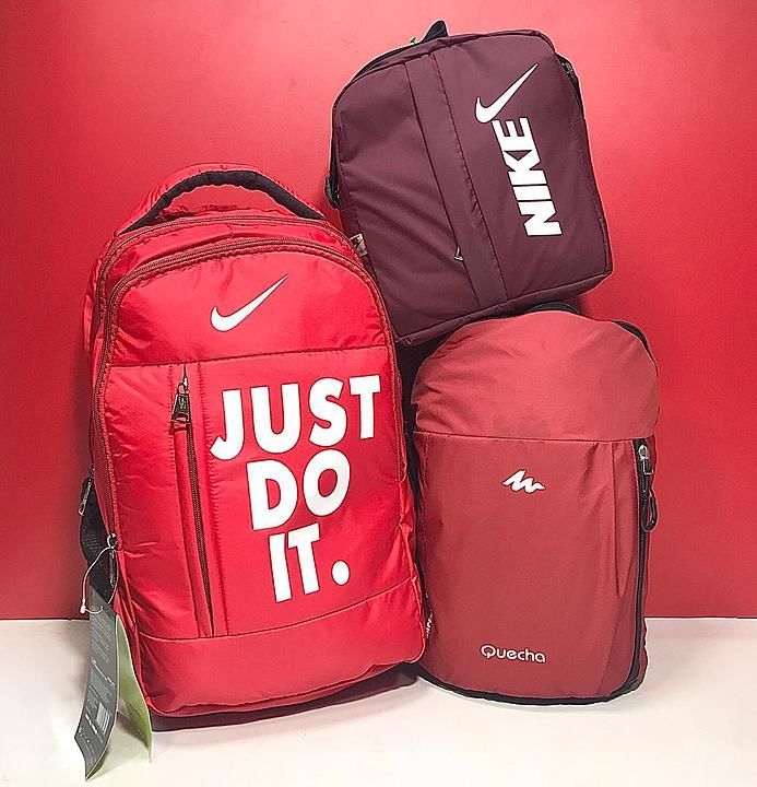 *NKIE✅ BAG PACK NIKE SILING + QUECHA (3)PC COMBO *

*Good quality *
Looking Very Stylish 

💫*New ar uploaded by Fashion collection  on 1/15/2021