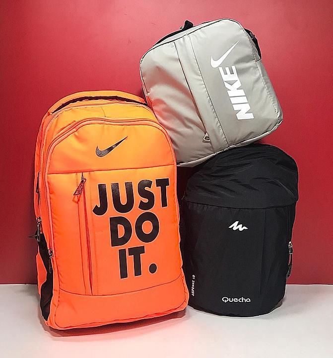 *NKIE✅ BAG PACK NIKE SILING + QUECHA (3)PC COMBO *

*Good quality *
Looking Very Stylish 

💫*New ar uploaded by business on 1/15/2021