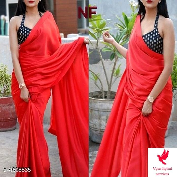 Fablous satin saree uploaded by business on 1/15/2021