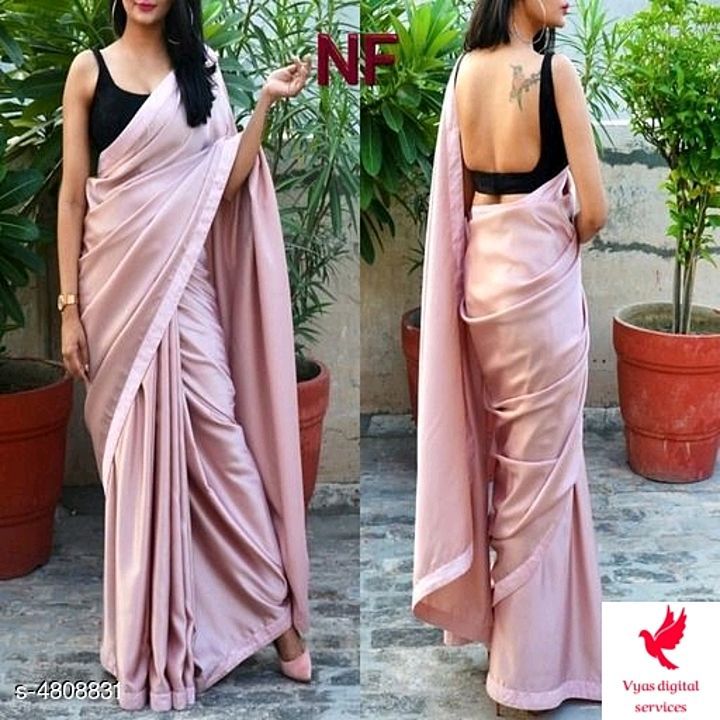 Fablous satin saree uploaded by Vyas digital on 1/15/2021
