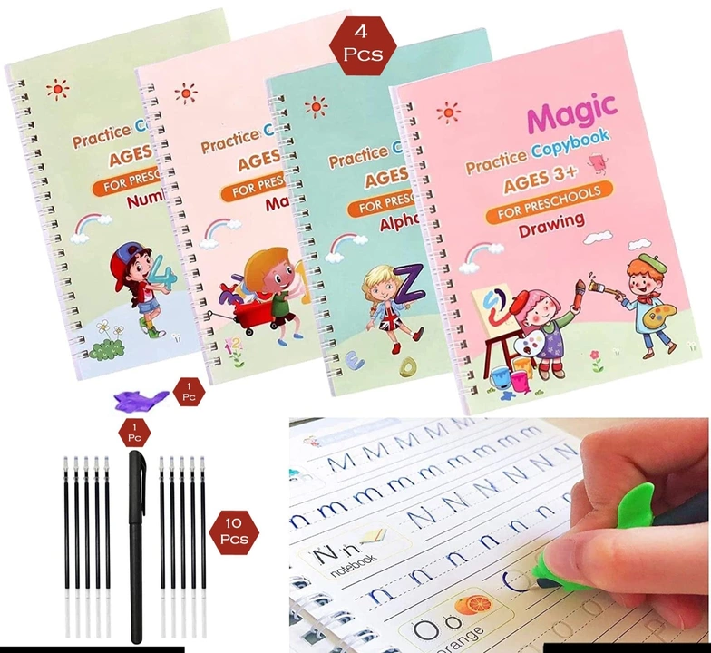 Magical Calligraphy Books for Kids (4 Pcs) uploaded by Mehar Collections  on 10/31/2022