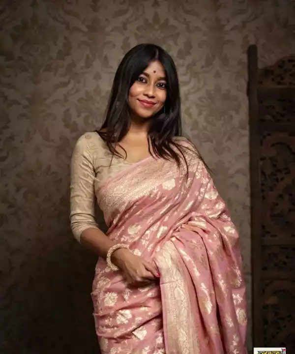 Silk linen saree uploaded by WeaveMe India on 10/31/2022
