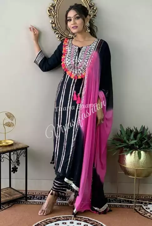 Bottom wear and duptta  uploaded by Chanda kurti collection on 10/31/2022