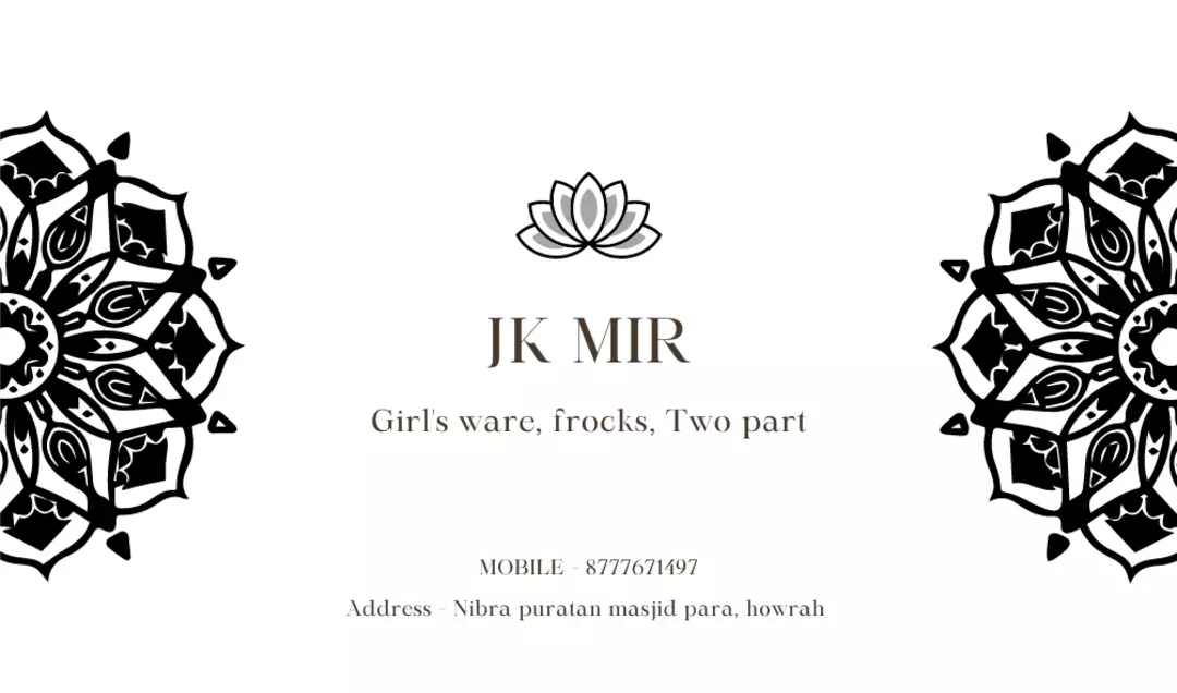 Visiting card store images of JK MIR GARMENTS