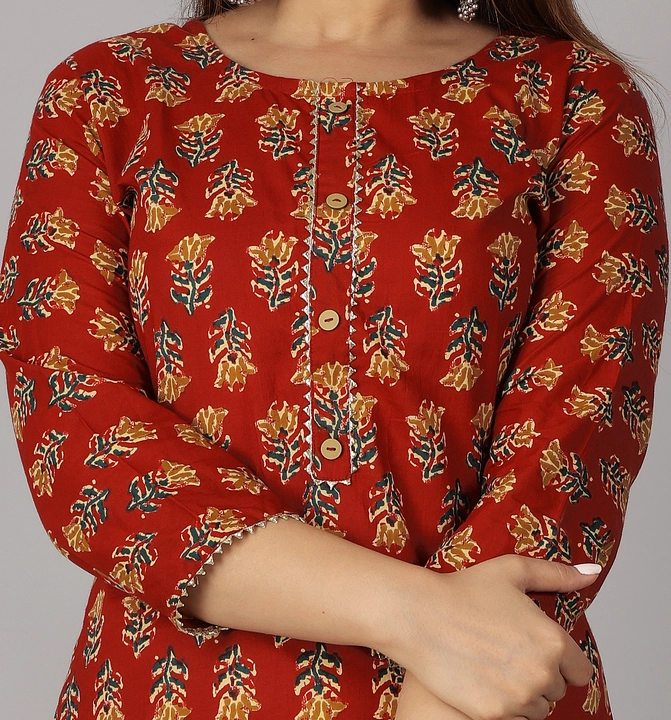 Draft clothing cotton flower printed straight kurta for women's  uploaded by Draft clothing on 10/31/2022
