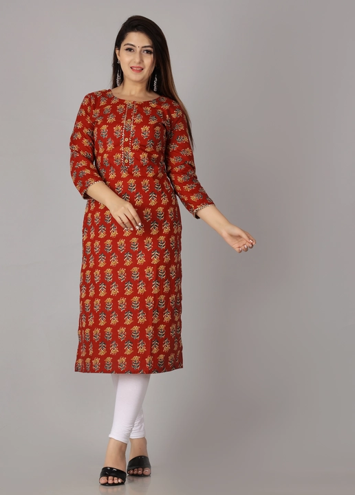 Draft clothing cotton flower printed straight kurta for women's  uploaded by business on 10/31/2022
